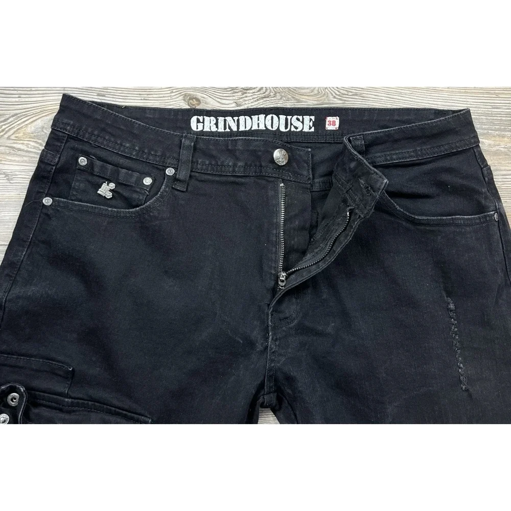 Grindhouse Men's Jeans Size 38/32 Street Wear Punk Grunge‎ Tactical Pockets Y2K